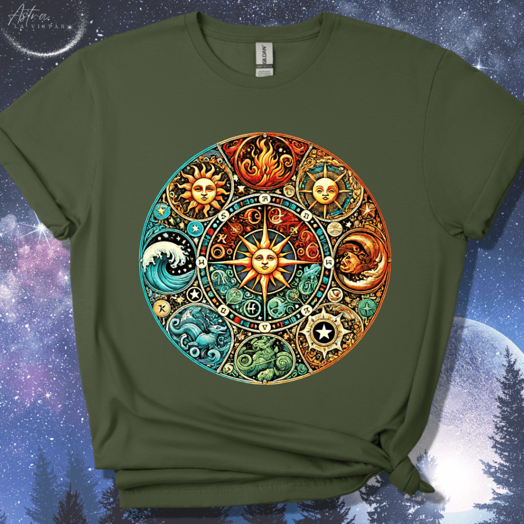 Celestial Zodiac Wheel T-Shirt