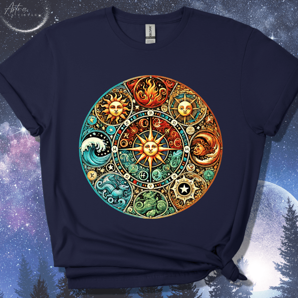 Celestial Zodiac Wheel T-Shirt