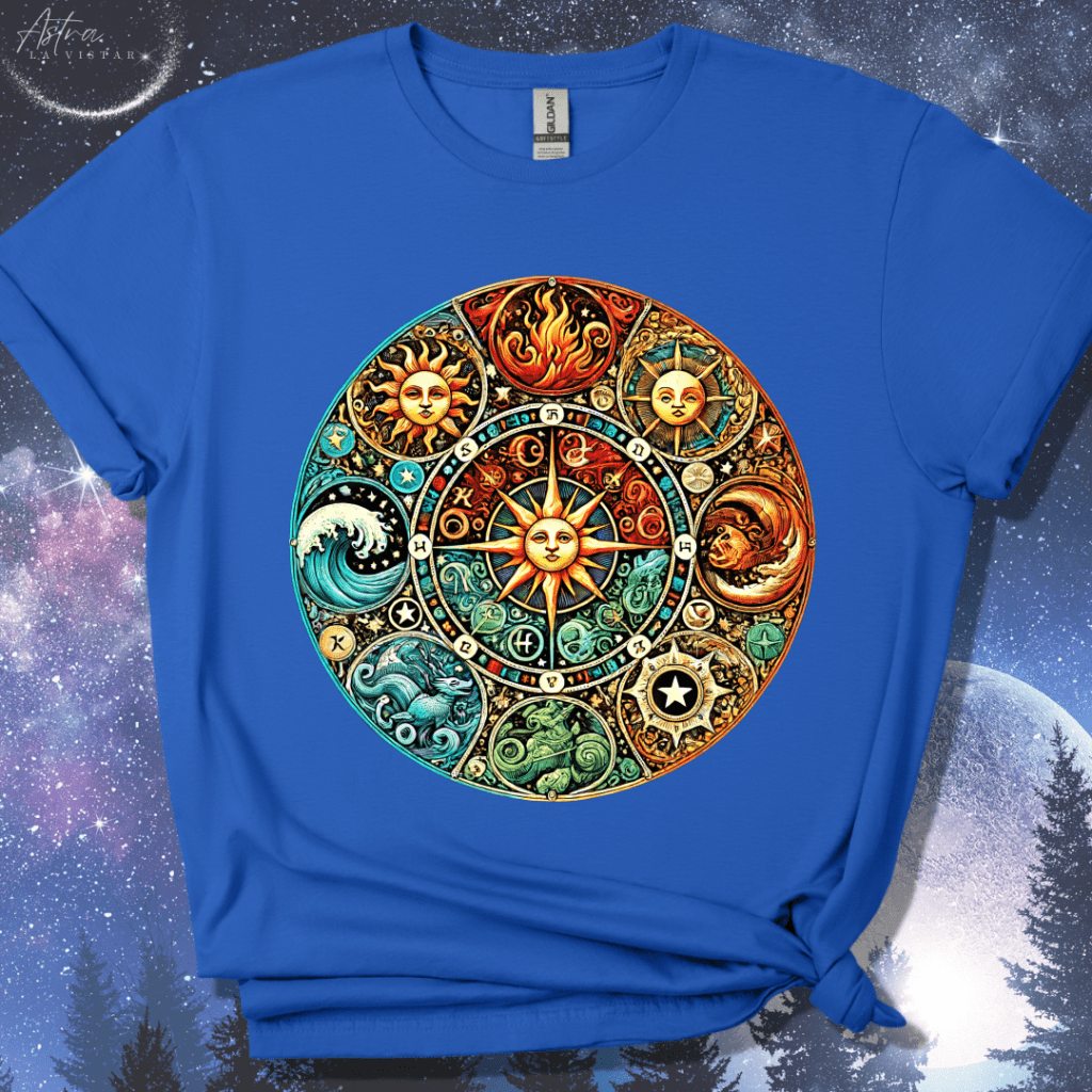 Celestial Zodiac Wheel T-Shirt