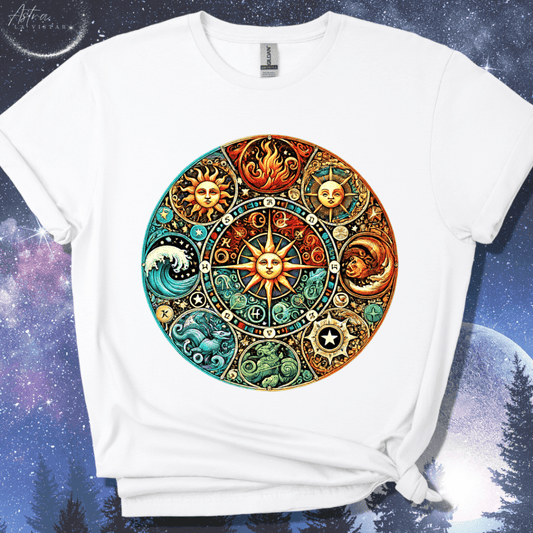 Celestial Zodiac Wheel T-Shirt